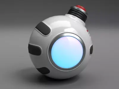 Stylized Sci-Fi Grenade Low-poly 3D model
