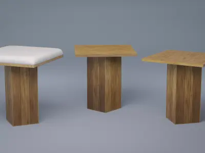 Christmas Bar Table I Bar Stand - Stylized 3D Asset Low-poly 3D model