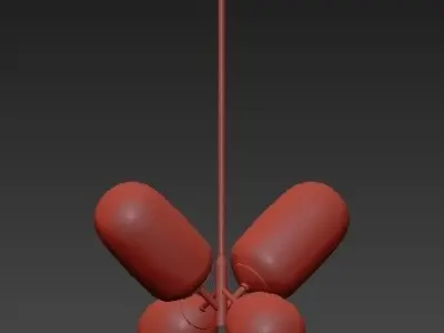Modern Balloon Glass Chandelier 3D model purchase