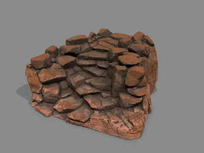 Old Stairs Low-poly 3D model get