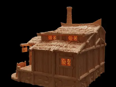 Blacksmith Lodge Tabletop Terrain 28 MM 3D print model