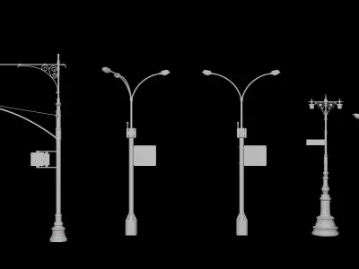 Street lights 3D model