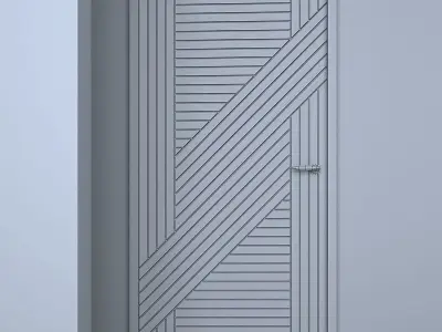 Door Wood Low-poly 3D model