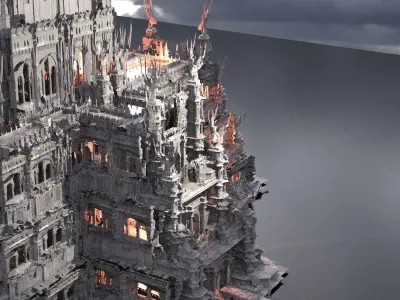 Cthulhu Mansion Towers 3D model