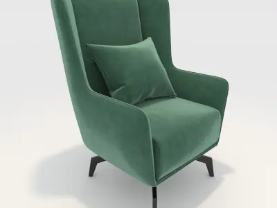 Collection Wingback Chair 1 3D Model Pack