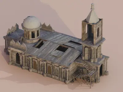 PUBG I Church Low-poly 3D model