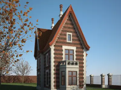 Old House with Interior 3D model