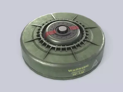 Sci fi land mine Low-poly 3D model