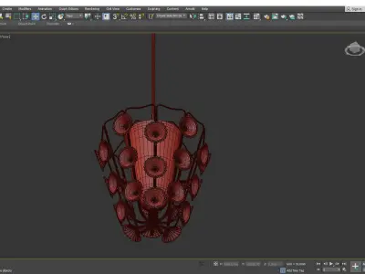 Rare Brass and Flower Pendant Low-poly 3D model
