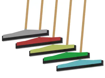 Floor Squeegee Rubber MOP 3D model