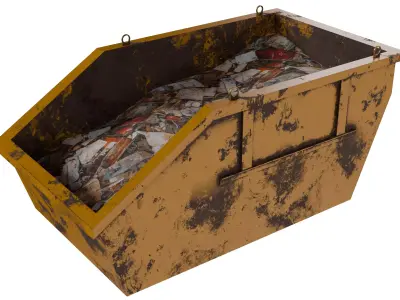 Trash Container V1 Low-poly 3D model