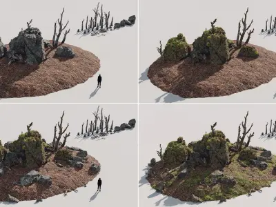  Moss Biome Ground Scatter - 3D AssetKit PBR 