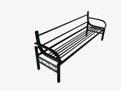 Metal Bench 3D model