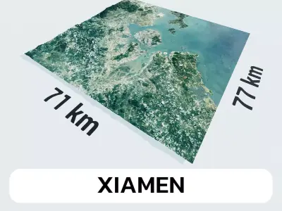 Xiamen China City Landscape 3D Model 3D model