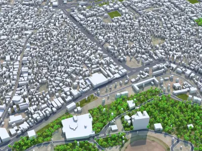 Multan Pakistan 40km AI Low-poly 3D model