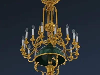 Chandelier Antique Rococo v 1 3D model