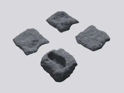 Environmental Cave Rocks Vol2 - Game Ready and PBR Low-poly 3D model