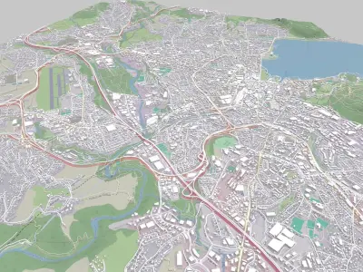 Cityscape Annecy France 3D model