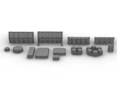 Receivers and Antennas Kitbash Pack 3D print model