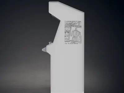 Street Fighter II Arcade Cabinet with Lithophane 3D print model