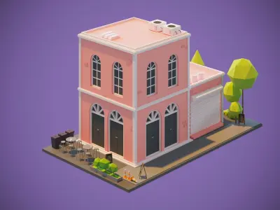 Houses Low-Poly Packs 3D model