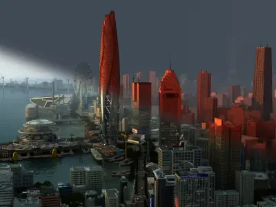 Future City 3D model buy