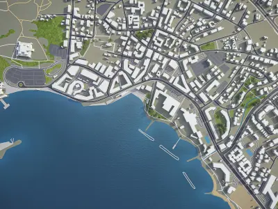 Paphos  Low-poly 3D model