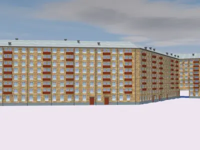 Flat house Low-poly 3D model buy