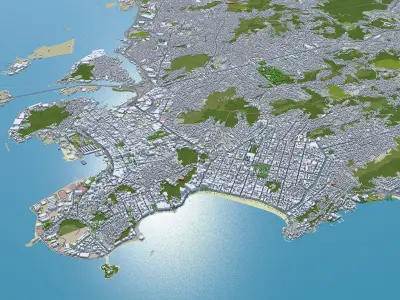 Niteroi Brazil Low-poly 3D model