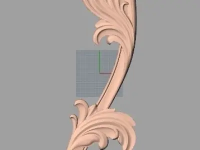 Door flower relief model STL format for CNC carving E498 3D model