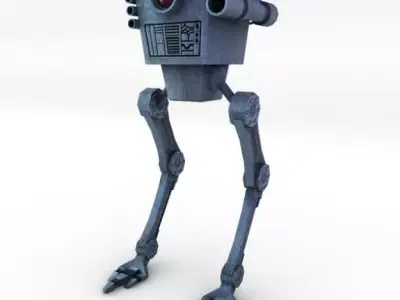 Futuristic robot 3D model