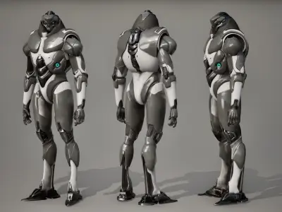 Robot 9 Low-poly 3D model