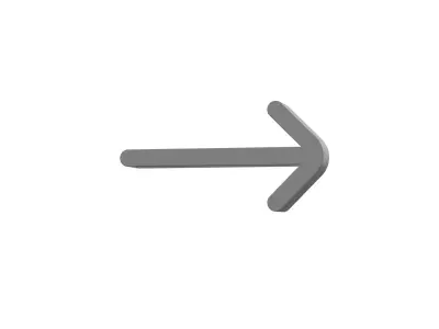 3d arrow left Low-poly 3D model