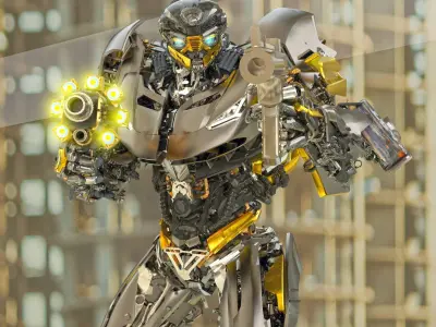 HOT ROD autobot Transformers last knight Rigged 3D model