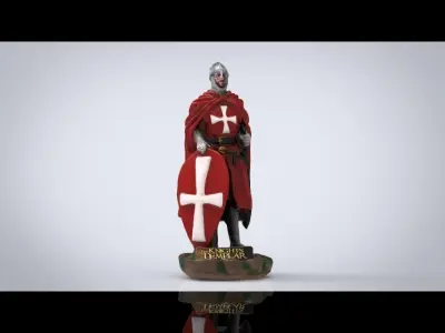 TEMPLAR KNIGHT  Low-poly 3D model