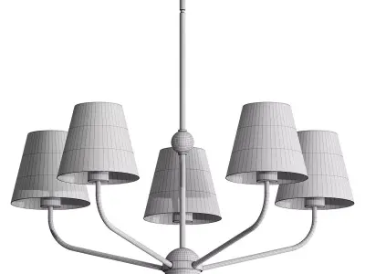  Banks 5 Light Chandelier 3D model