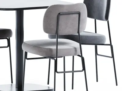 Foot Table and Kapoor Chair by Annud 3D model