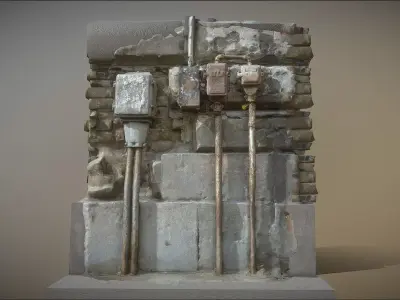 Wall detail from Andrassy Avenue 3D model