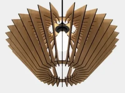 CEILING LIGHT LAMP 3D PRINT AND LASER CUT FILES MODEL 6 3D print model