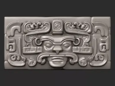 Mayan Temple Wall  3D print model