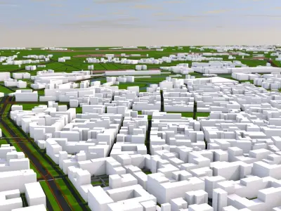 Turin Torino City of Italy Europe Low-poly 3D model