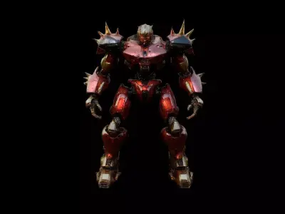 Robots Pack 8 Low-poly 3D model