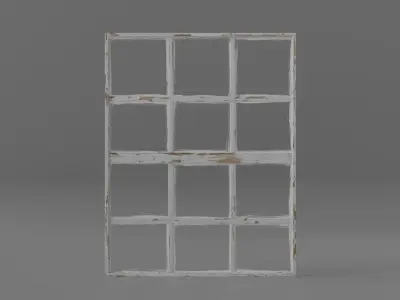 Exfoliated Wood Window 3D model