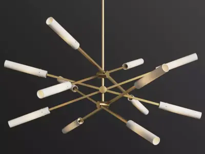 Flute 3 30 LED Chandelier 3D model