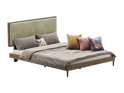 Zinus-Raymond-38-Wood-Platform-Bed 3D model