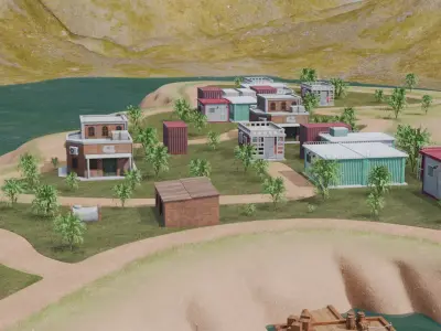 Island Settlement 3D model