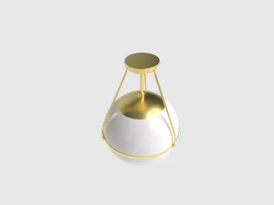 Simple Globe Semi Flush Mount Free 3D model