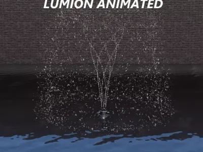 Lumion fountain - animated Low-poly 3D model