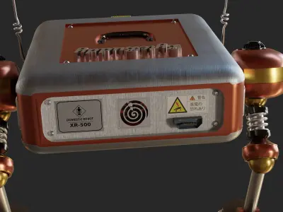 3D Tiny Robot Retro-Futuristic 3D model