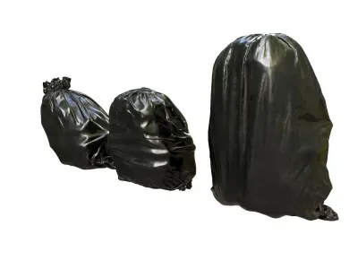 Garbage bag Low-poly 3D model